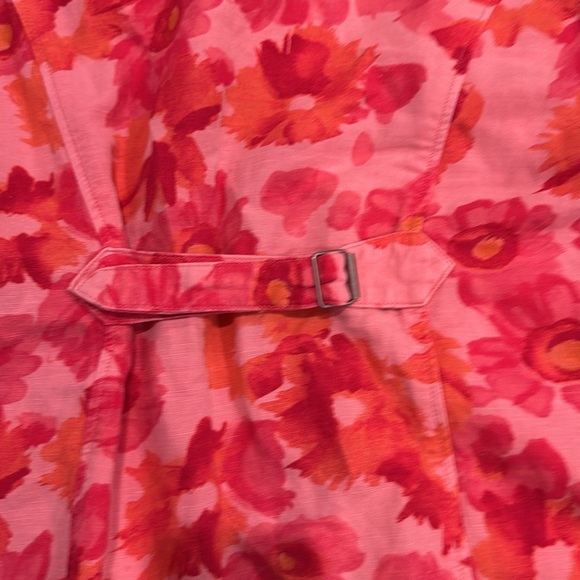 Sundance Sunrise Bloom Blazer Jacket Floral Boho Linen Cotton Coral Sz M - Picture 5 of 6